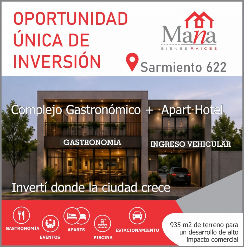 Lote en venta Proyecto Comercial Sarmiento 622