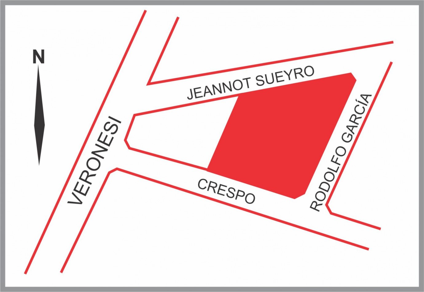 Terreno en venta Garcia, Crespo y Jeannot Sueyro