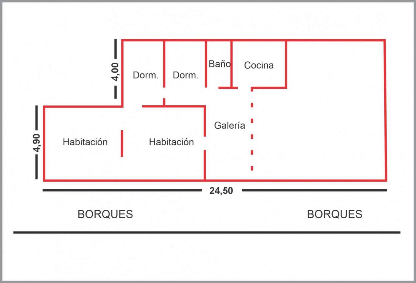 Terreno en venta Borques 429