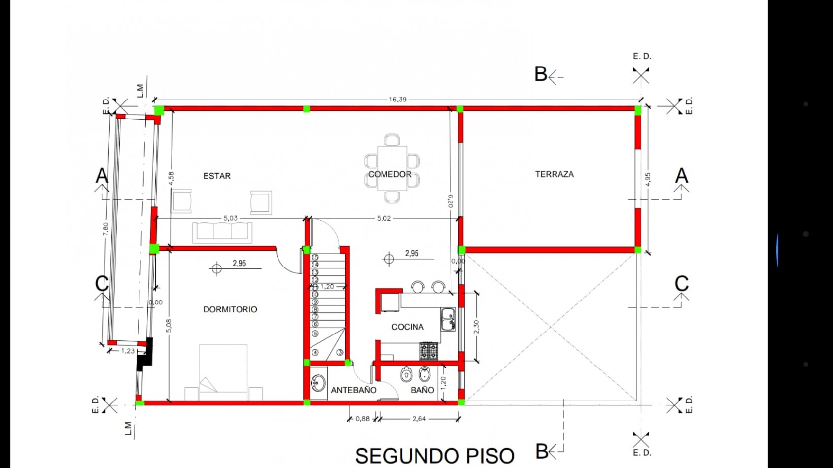 Departamento en alquiler Ramirez 208 2do. Piso