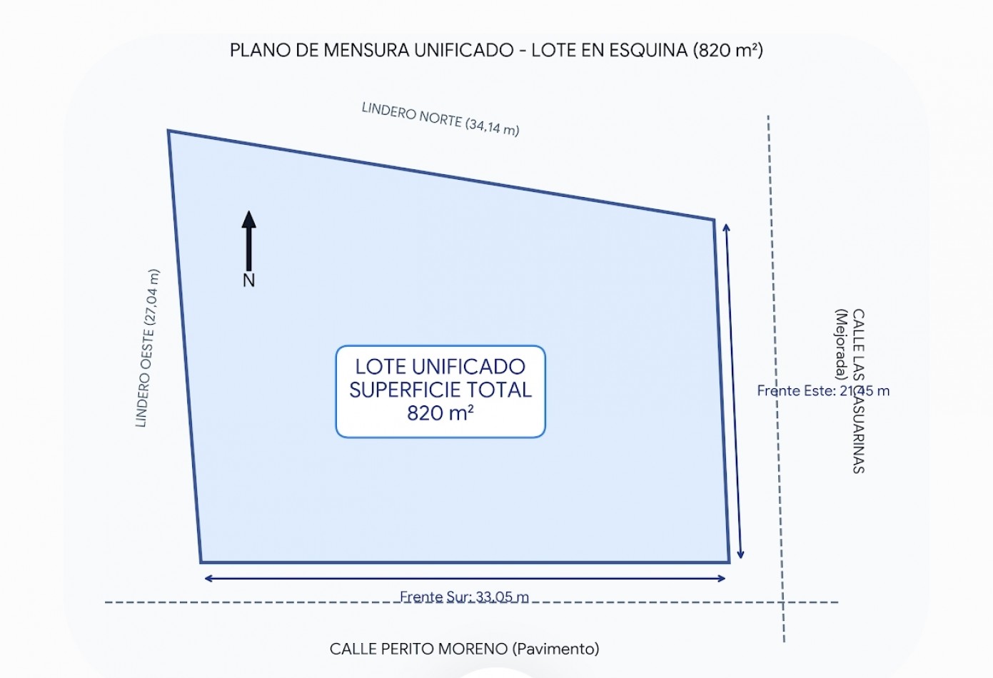 Lote en venta Casuarinas y Perito Moreno