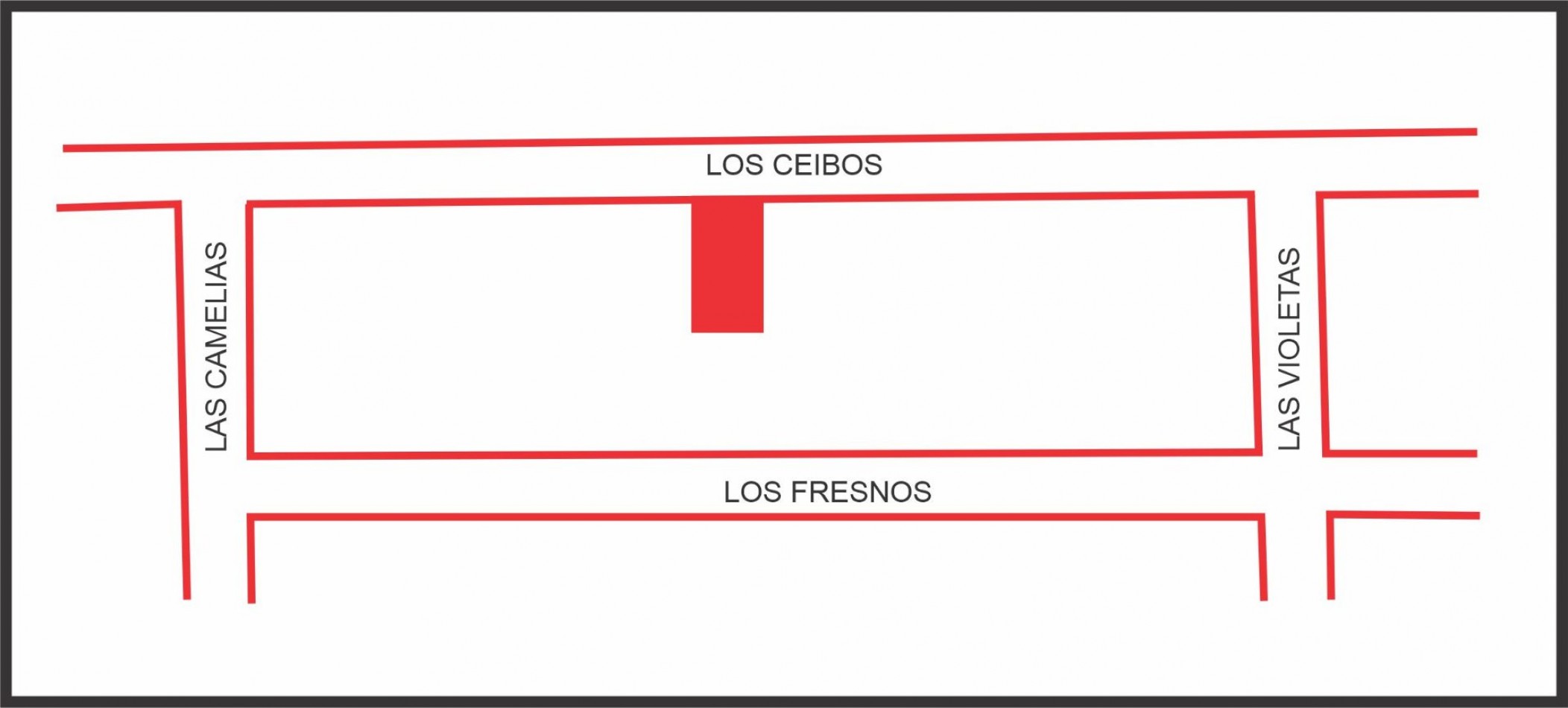 Los Ceibos entre Las Camelias y Las Violetas, Barrio Don Pedro
