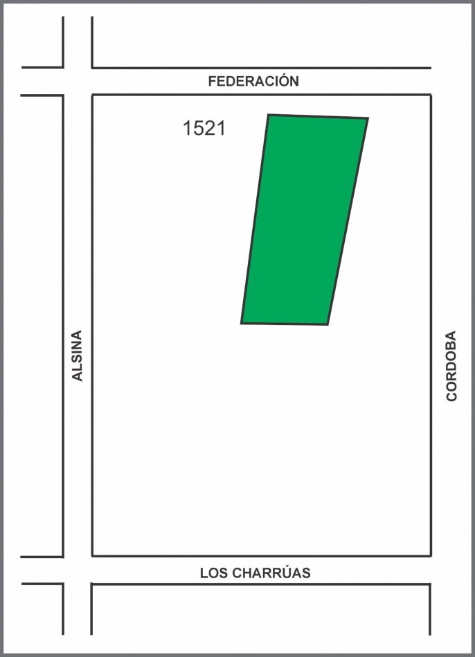Terreno en venta Federacion 1521 entre Alsina y Cordoba