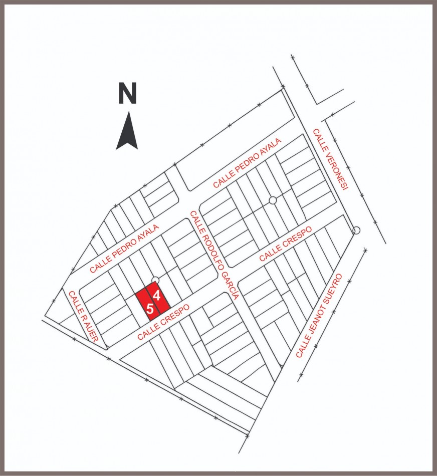 Lotes 4 y 5 en venta Crespo entre Garcia y Auer Pueblo Belgrano