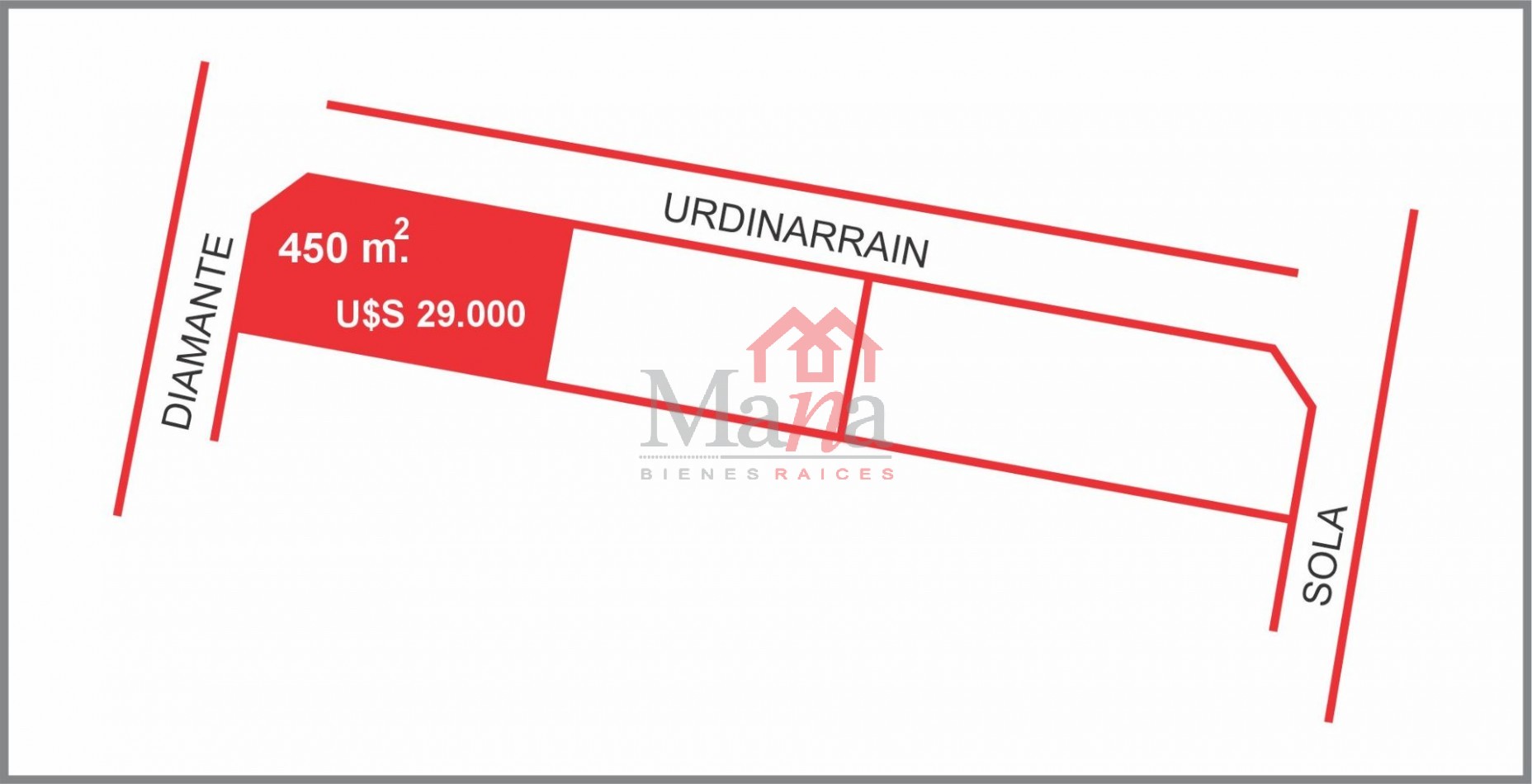 Terreno en venta Diamante y Urdinarrain Esquina